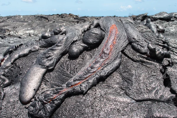 Close up lava flow — Stock Photo, Image