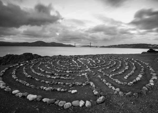 Golden Gate Bridge seen from Lands End in San Francisco — Stock Photo, Image