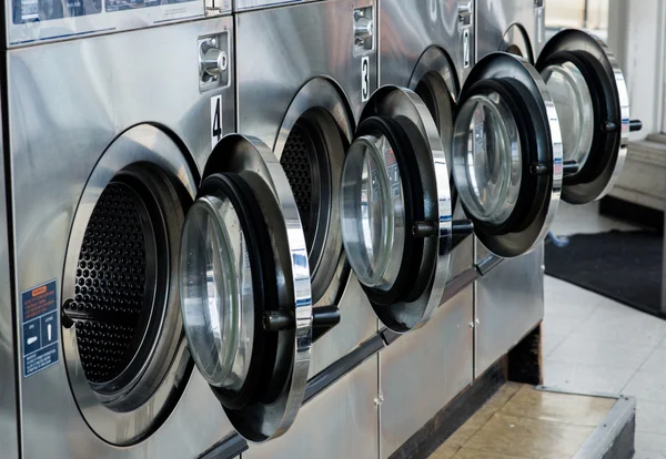Line of laundry machine — Stock Photo, Image