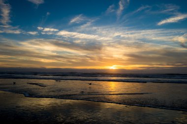 Okyanus sahili gün batımı