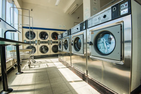 Line of laundry machine — Stock Photo, Image