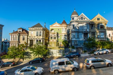 Victorians houses in San Francisco clipart