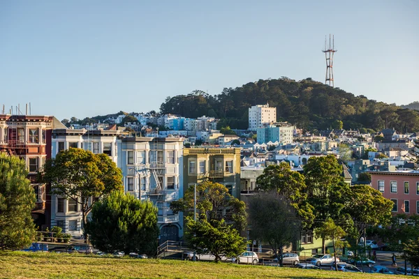 Victorians будинків у San Francisco — стокове фото