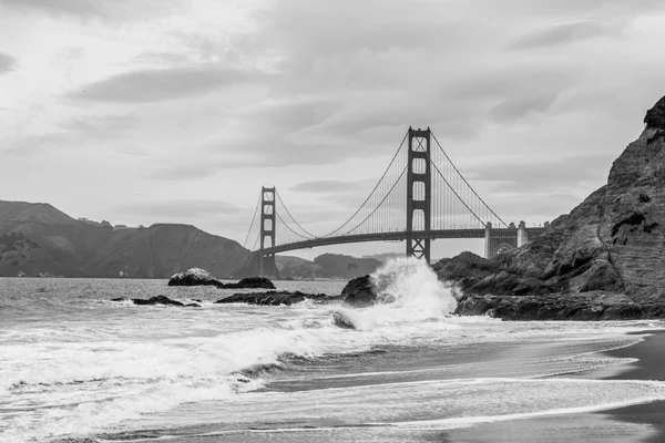 Golden Gate Bridge Black and White — Stock Photo, Image
