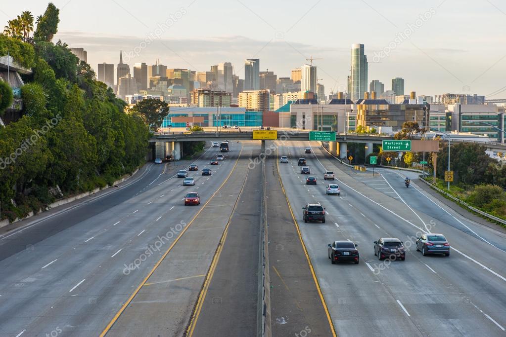 Moving traffic on highway 