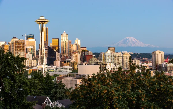 Seattle à noite — Fotografia de Stock