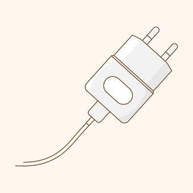 Elektrik prizi simgesi. Vektör düz çizim çizimi. Arkaplan dolgusunu kabul et. Web sitesi teknik sayfası veya web pankartı için şablon