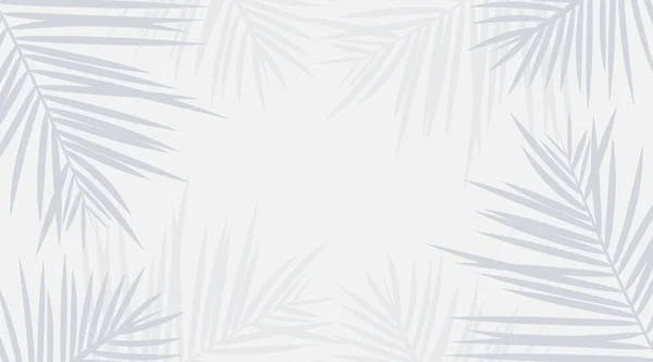 Векторная Тень Тропических Пальмовых Листьев Белом Полу Рабочее Место Отдых — стоковый вектор