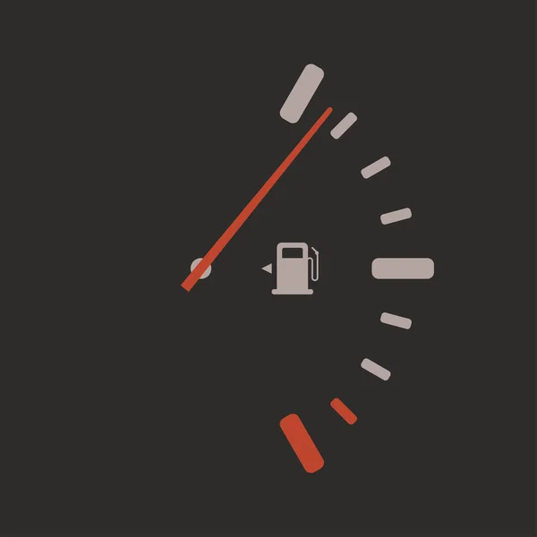 Fuel Gauge Indicator Vector Icon Petrol Pump Station Symbol Full — Stock Vector