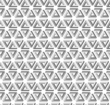 Kusursuz desenli penrose üçgeni ikonu. İmkansız vektör geometrik şekil nesnesi. Optik ilüzyon çizimi. Sonsuz 3B ögesi