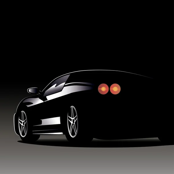 Das schwarze Auto — Stockvektor