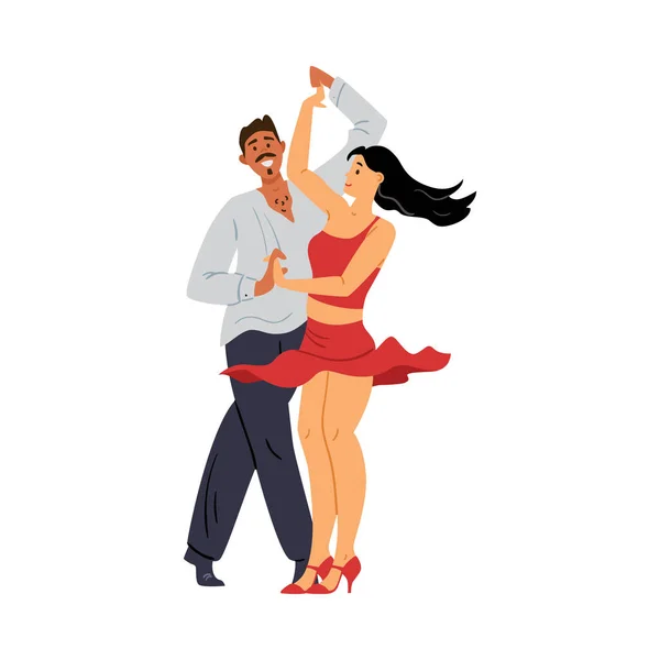 Premium Vector  Isolated cute couple dancer characters dancing to salsa  music concept vector