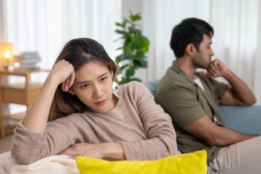 Divorce and quarrels. couples are desperate and disappointed after marriage. Husband and wife are sad, upset and frustrated after quarrels. distrust, love problems, betrayals. family problem.