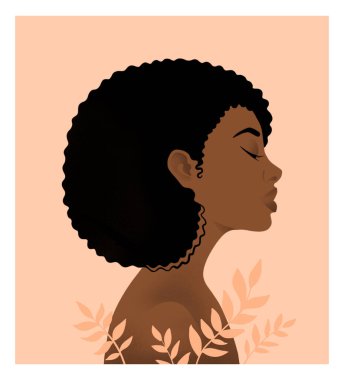Afro-Amerikan kız portresi