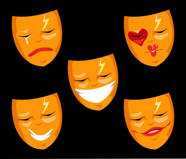 Teater masker set — Stock vektor