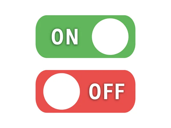 Botón Interruptor Encendido Apagado Aislado Sobre Fondo Blanco — Foto de Stock