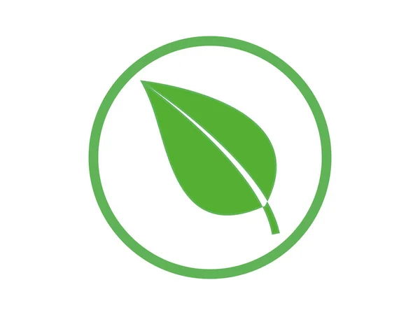 Verde Foglia Organics Logo Sfondo — Foto Stock