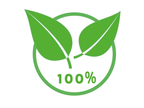 Green Leaf Organics Logo Background — Stock Photo, Image