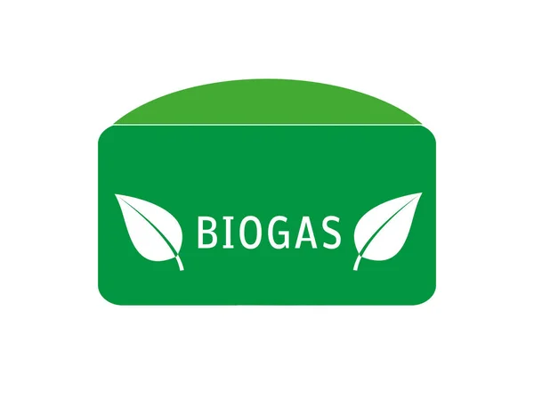 Biogas Växt Vektor Vit Bakgrund — Stockfoto