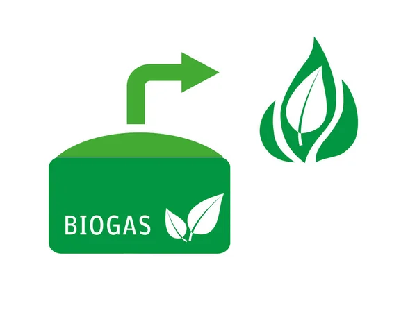 Biogasanläggning För Elproduktion Med Låga Isolerad — Stockfoto