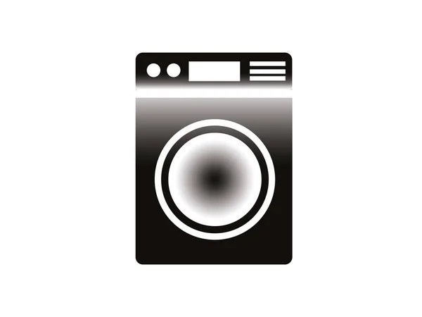 Tvättmaskin Vektor Isolerad Vit Bakgrund — Stockfoto