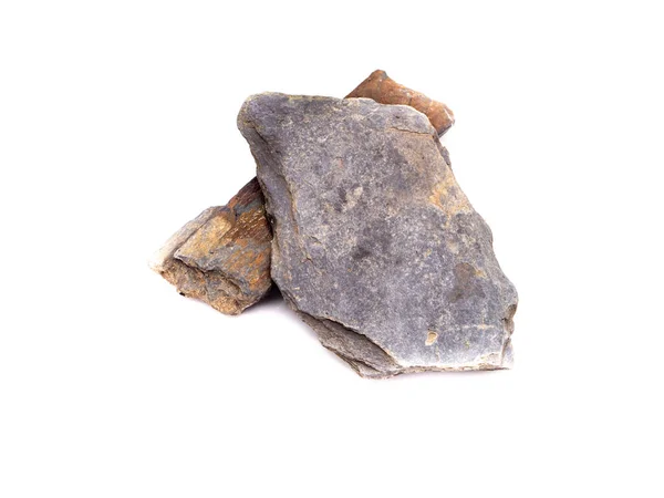 Batuan Serpih Diisolasi Pada Latar Belakang Putih — Stok Foto