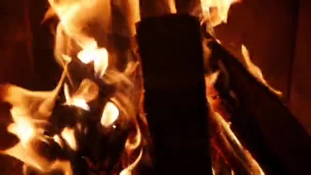 Flammor Eldstad Mall Bakgrund Video — Stockvideo