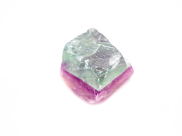 Pietra Fluorite Isolata Sfondo Bianco — Foto Stock