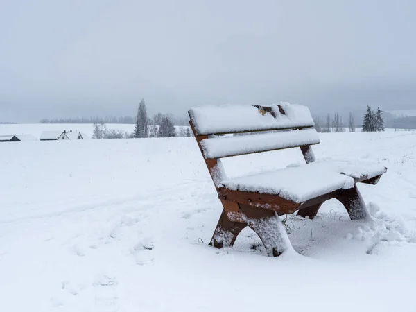 Nebel Einer Winterlandschaft Vogtland — Stockfoto