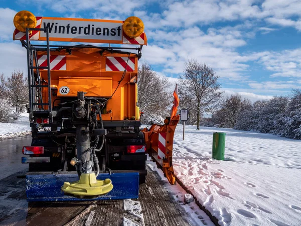 Winter service in use in Germany