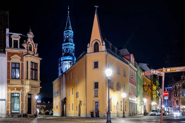 Zwickau Éjjel Kelet Németországban — Stock Fotó