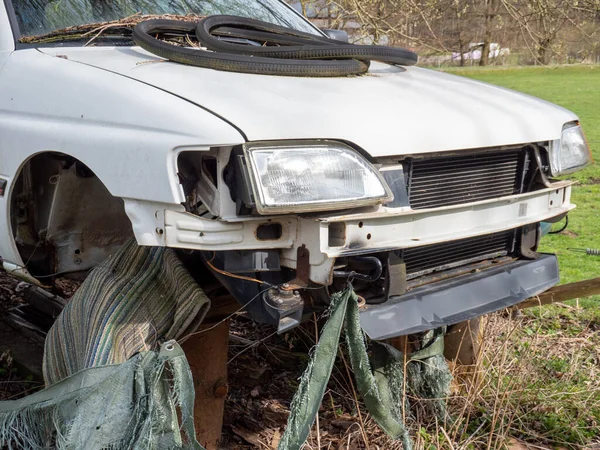 Unfallfahrzeug Der Werkstatt — Stockfoto