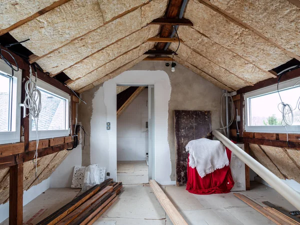 Dakconstructie Wordt Uitgebreid Het Huis — Stockfoto