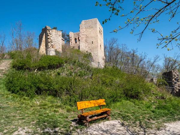 Lobdeburg Zničený Hrad Poblíž Jeny Durynsku — Stock fotografie