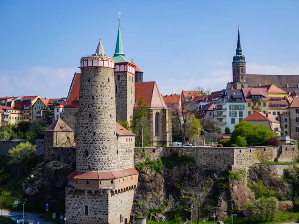 Utsikt Över Den Gamla Staden Bautzen Sachsen — Stockfoto