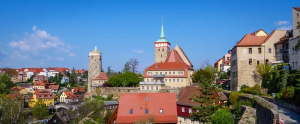 Bautzen Panoráma Kilátása Szászországban — Stock Fotó