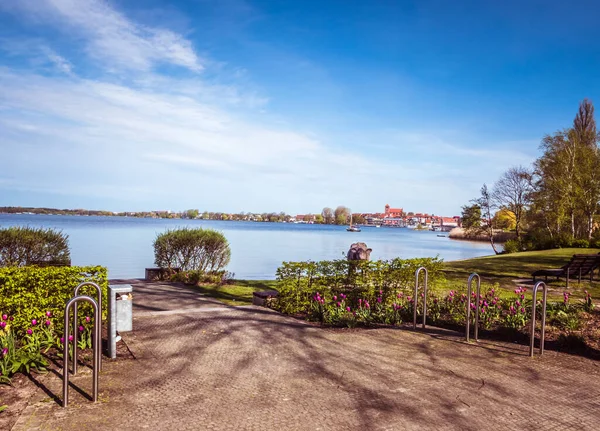 Utsikt Över Staden Waren Mueritz Mecklenburg Lake District — Stockfoto