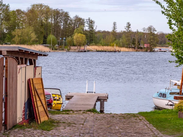 Sjön Med Landningsplats Mecklenburg Lake District — Stockfoto