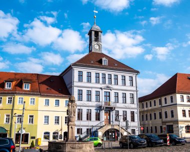 Town hall of Bischofswerda in Saxony clipart