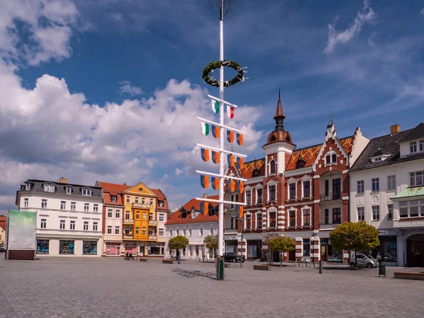 Tržní Náměstí Starém Městě Finsterwalde Braniborsku — Stock fotografie