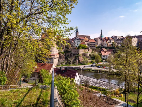 Kilátás Régi Város Bautzen Tavasszal — Stock Fotó