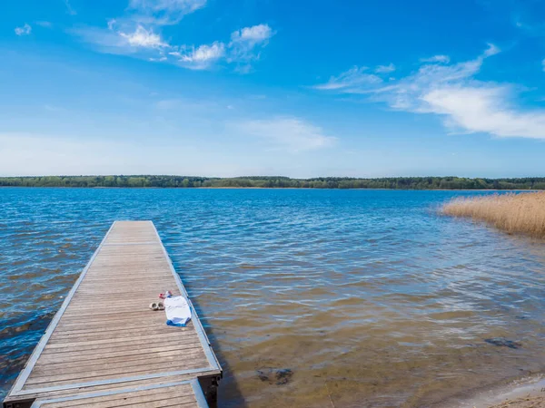 Anlegestelle Einem See Der Mecklenburgischen Seenplatte — Stockfoto