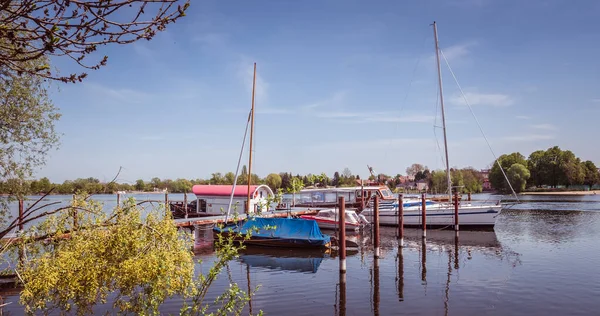 Port Avec Bateaux Werder Sur Havel Brandenburg — Photo