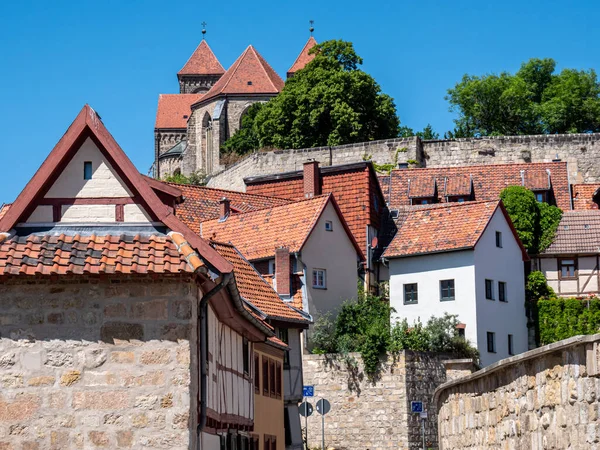 Staré Město Hradem Quedlinburgu Harských Horách — Stock fotografie