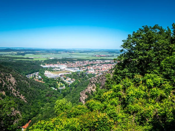Vista Ciudad Thale Las Montañas Harz —  Fotos de Stock