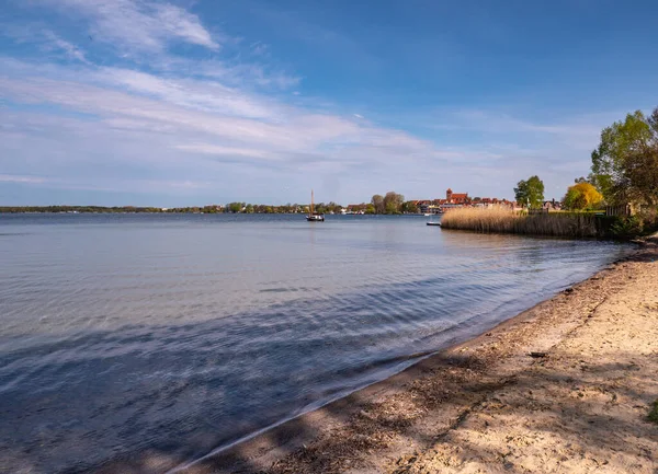 Utsikt Över Staden Waren Mueritz Mecklenburg Lake District — Stockfoto