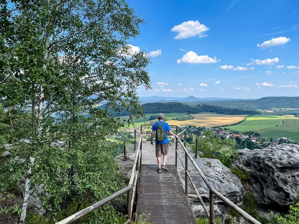 Puente Con Vistas Suiza Sajona —  Fotos de Stock