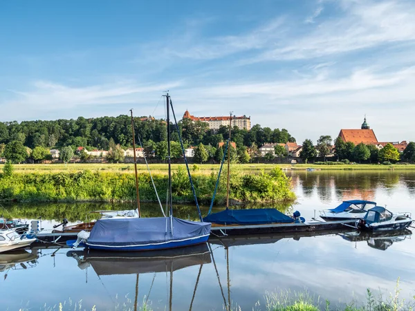 Vue Des Rives Elbe Pirna Saxe — Photo