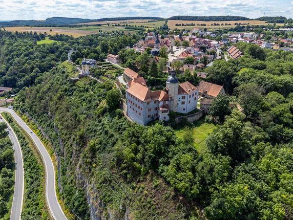 Vista Dos Castelos Dornburg Turíngia Partir Cima — Fotografia de Stock