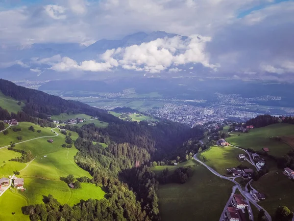 Aerial View Inn Valley Tyrol — Stock Photo, Image
